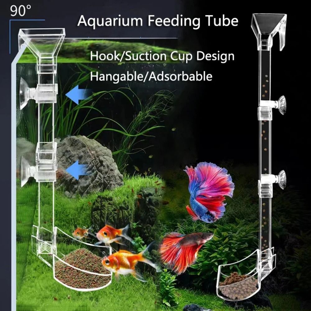 Aquarium Fish Feeder - Transparenter Futterspender für Aquarien, Acryl, mit