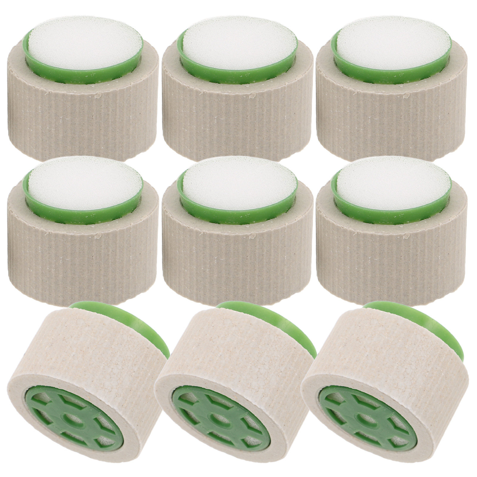 Aquarium Fish Enrichment - 9-teiliges Set Keramik-Pflanzenhalter mit Fixierringen gegen