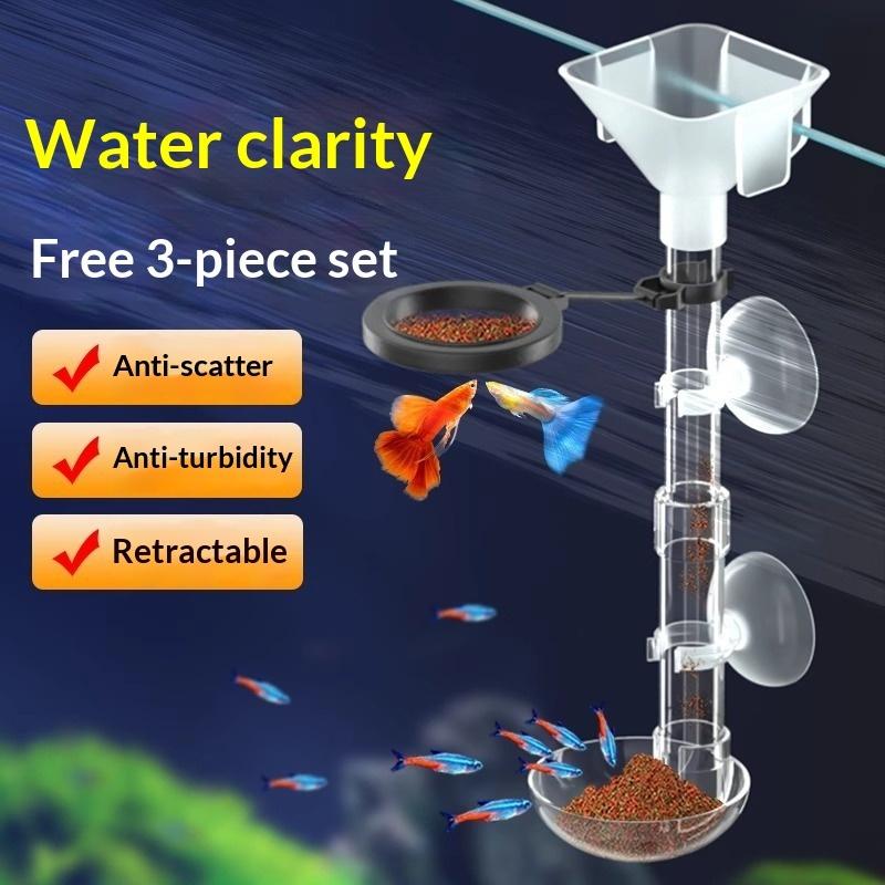 Aquarium Fish Feeder - Mit Saugnäpfen verhindert das Verschütten von
