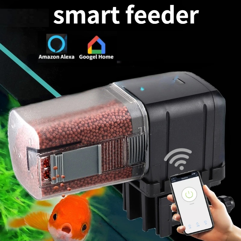 Aquarium Fish Feeder - WiFi-Fischfutterautomat, automatischer Fischfutterautomat, Smart Home-Produkte, mobile