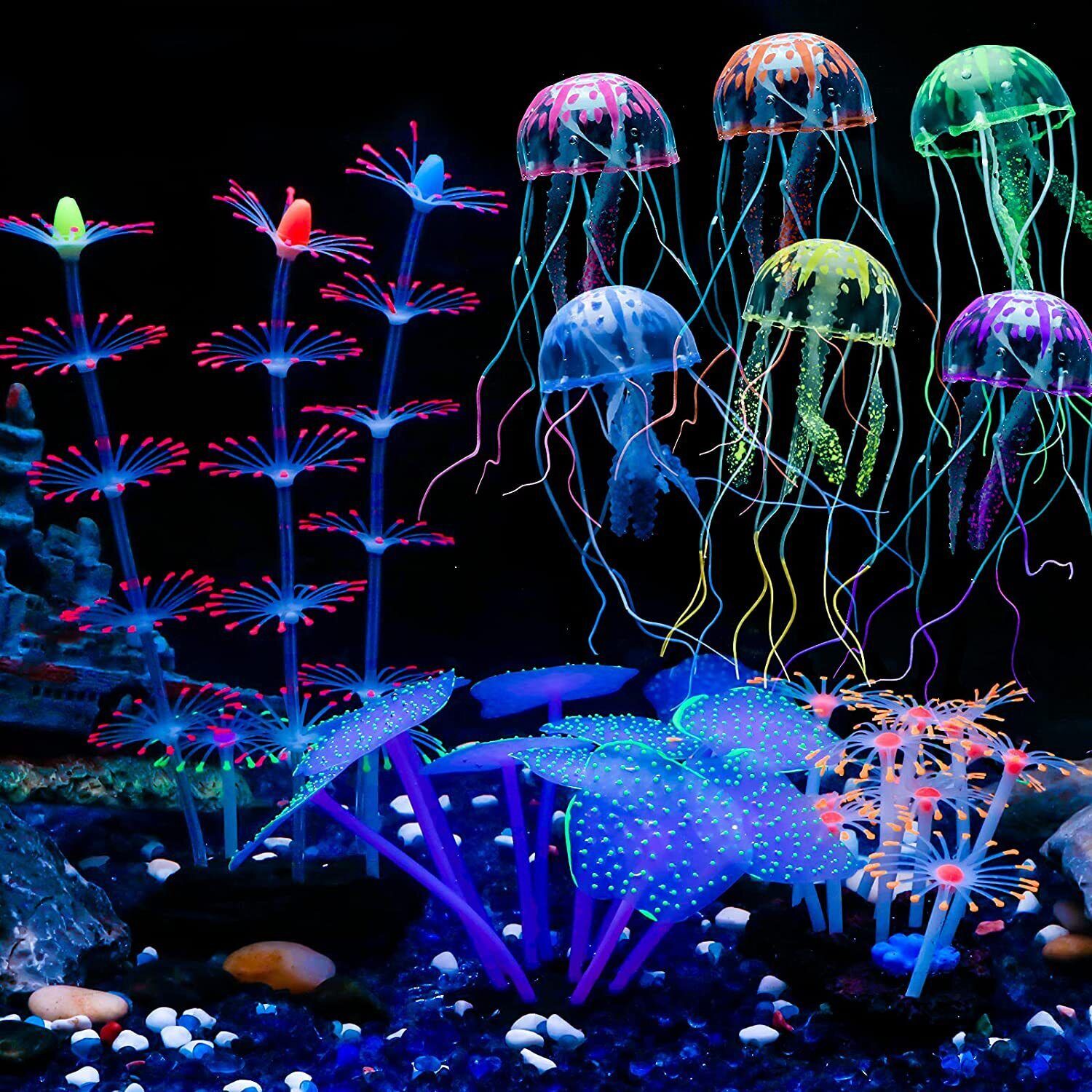 Leuchtende Silikon-Korallen un – Aquarium Fish Enrichment Bewertung und Preis