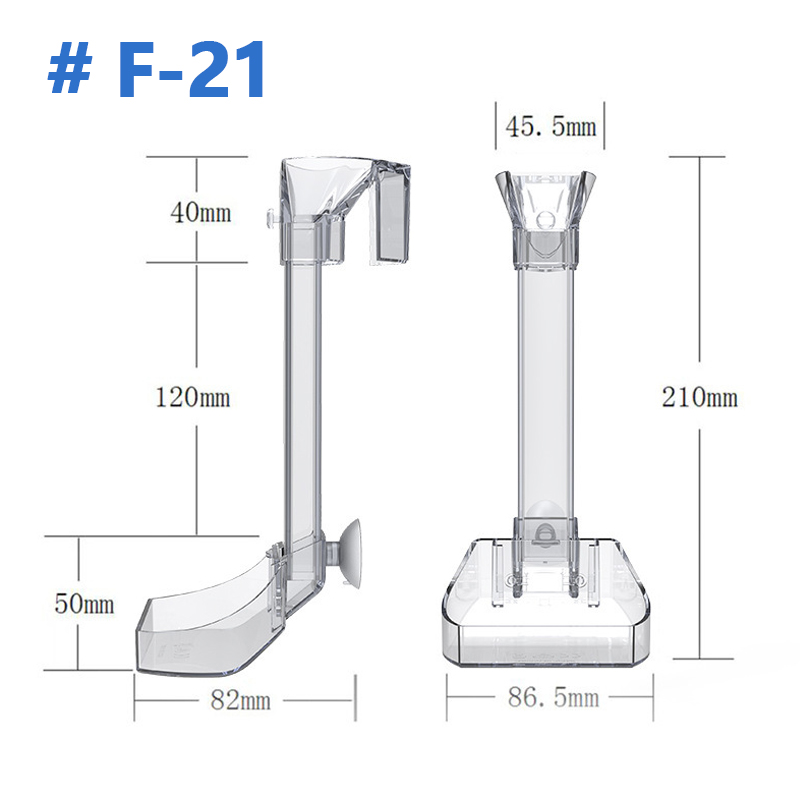 Aquarium-Acryl-Futterrohr mit  – Aquarium Fish Feeder Bewertung und Preis