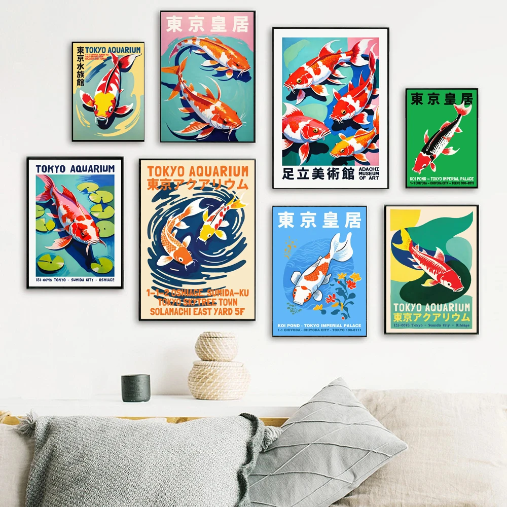 Retro Abstrakte Cartoon Japani – Aquarium Fish Japanese Bewertung und Preis