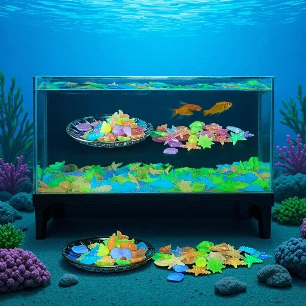 Leuchtende Ozeansteine, fluore – Aquarium Fish Enrichment Bewertung und Preis