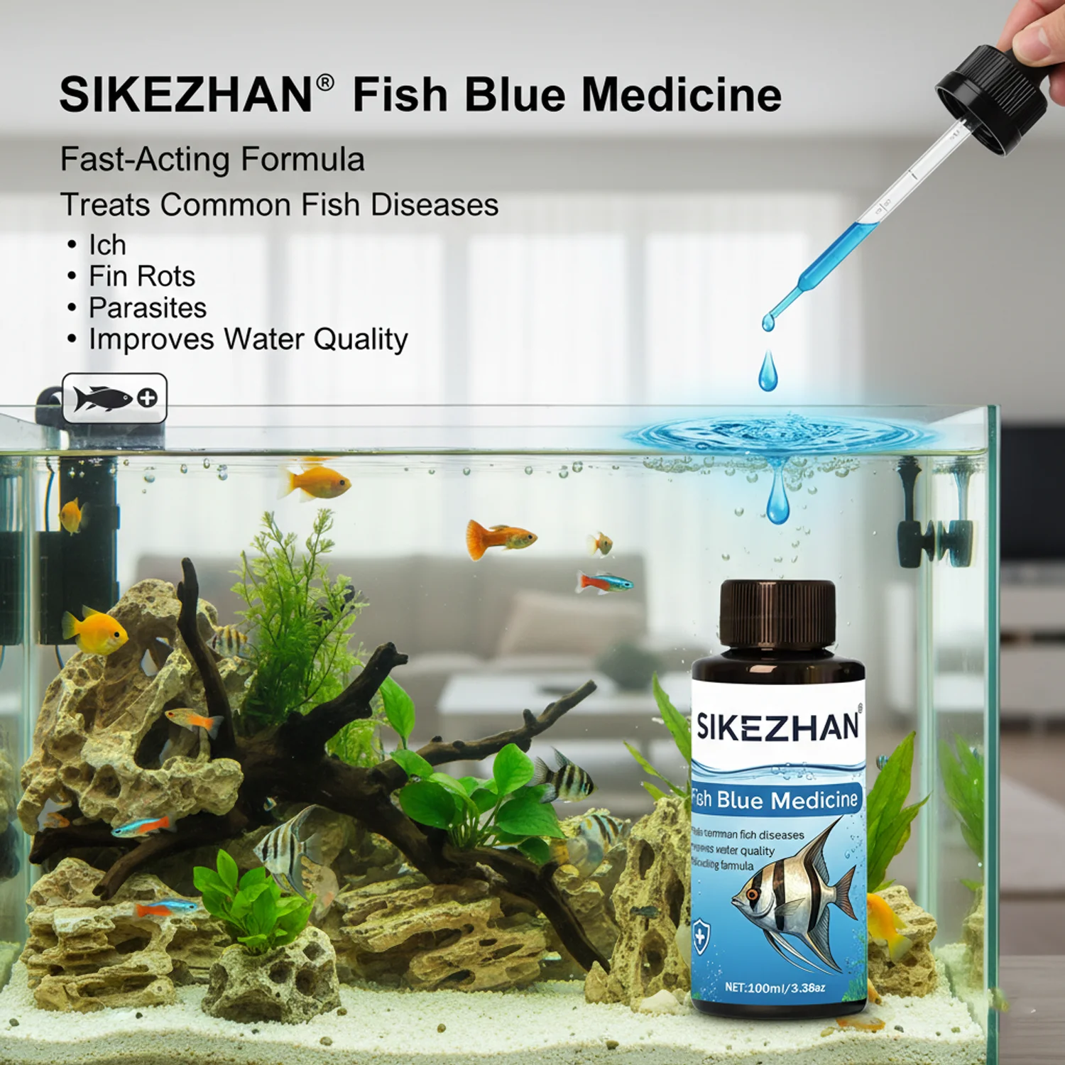 500 ml blaue Metylenlösung, Aq – Aquarium Fish Diseases Bewertung und Preis