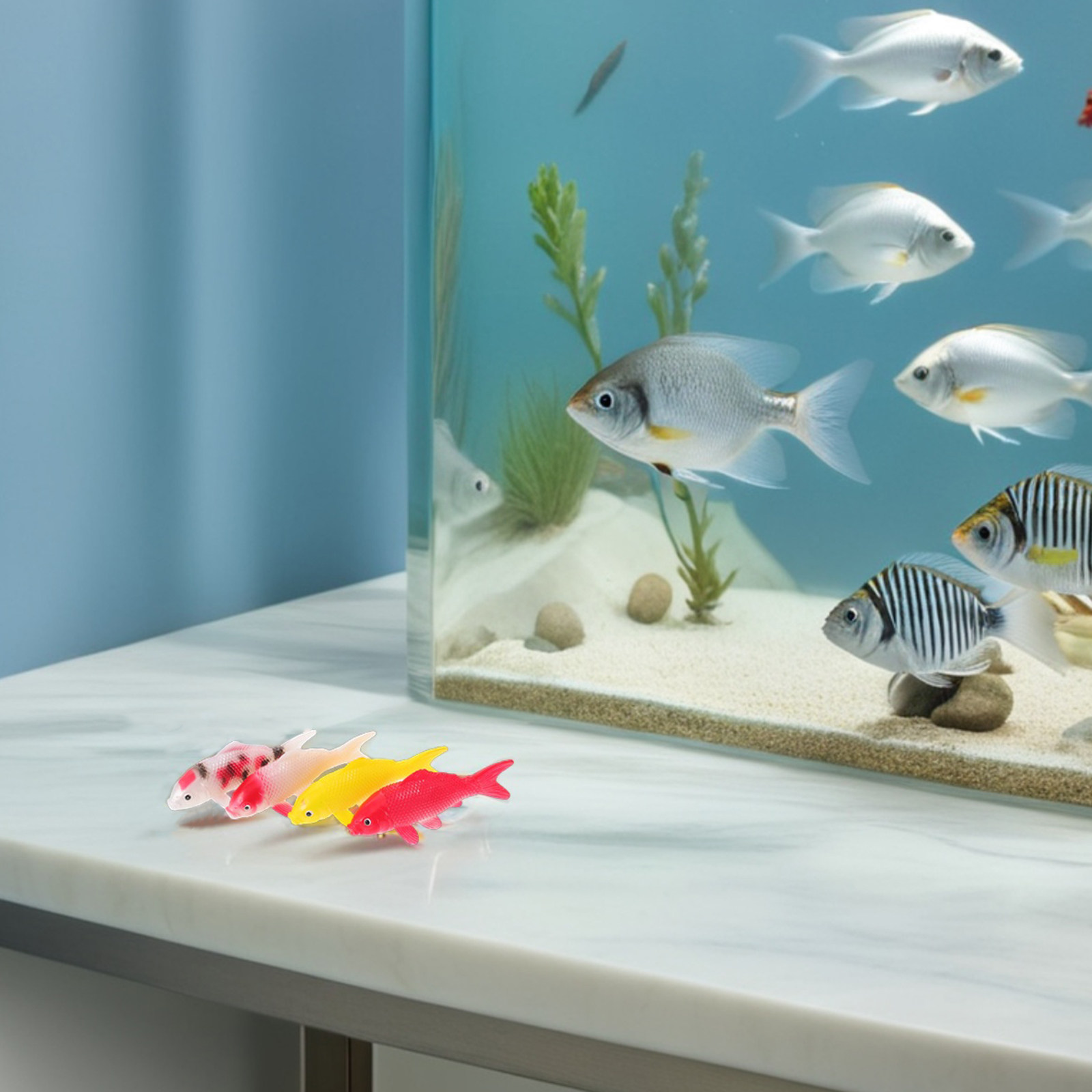 4 Stück realistische Mini-Koi- – Aquarium Fish Japanese Bewertung und Preis